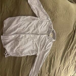 Madewell Blue and White Plaid Shirt